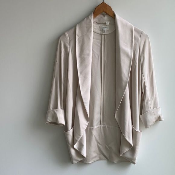 Aritzia Wilfred Chevalier Jacket Oversized Blazer Cool Beige Sz0 - Picture 1 of 15
